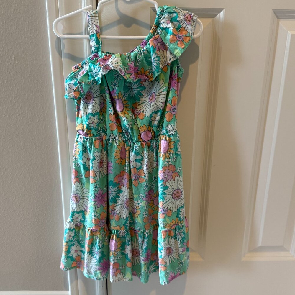 Jumping Beans Ruffle Tiered One Shoulder Dress Kids 5T